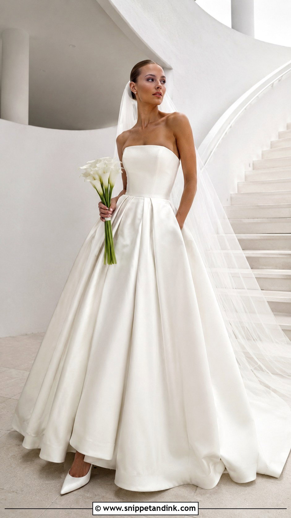 Minimalist Duchess Satin Wedding Dress Ballgown - Snippet and Ink - 20 Luxury Wedding Dress Ballgown Ideas