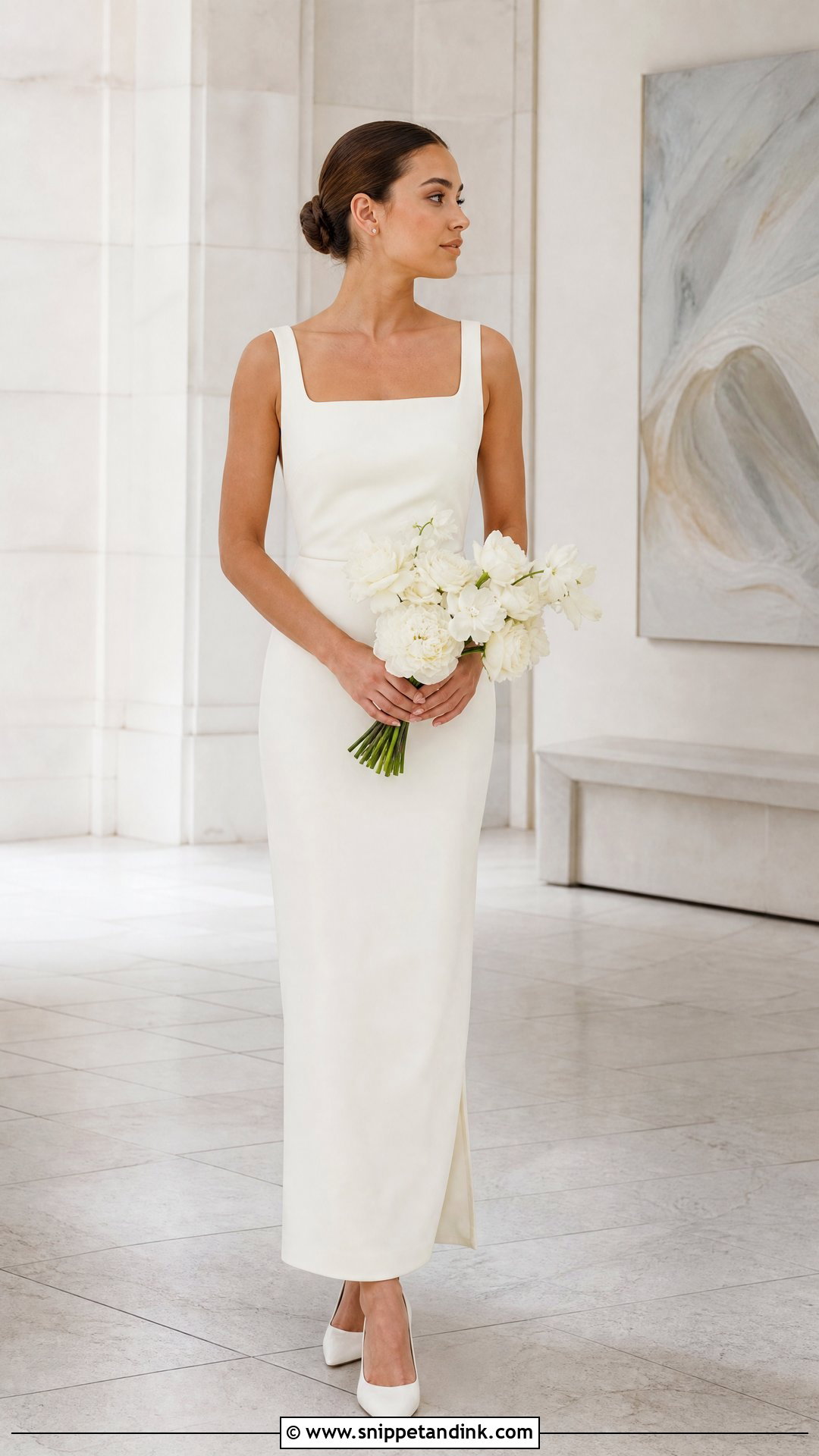Minimalist Elopement Dress - Snippet and Ink - 25 Elopement Outfit Ideas