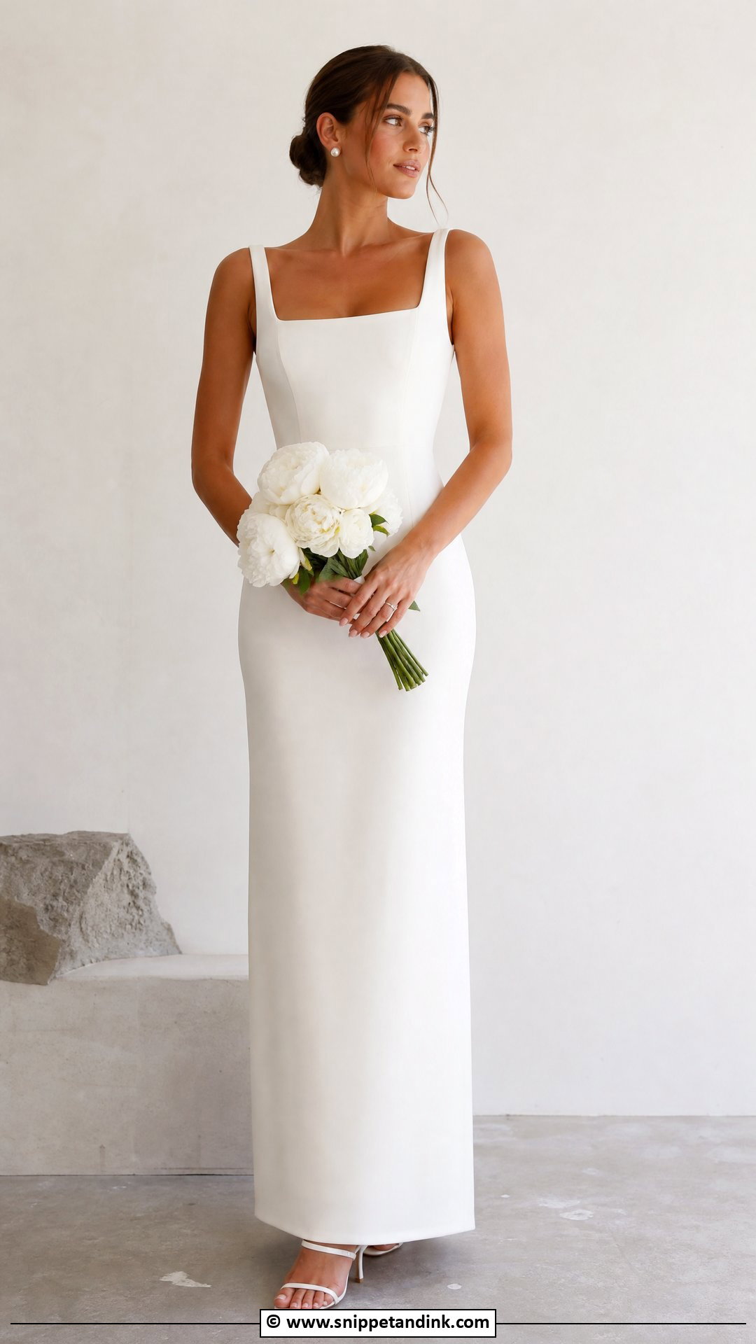 Minimalist Elopement Dress - Snippet and Ink - 35 Elopement Dress Ideas