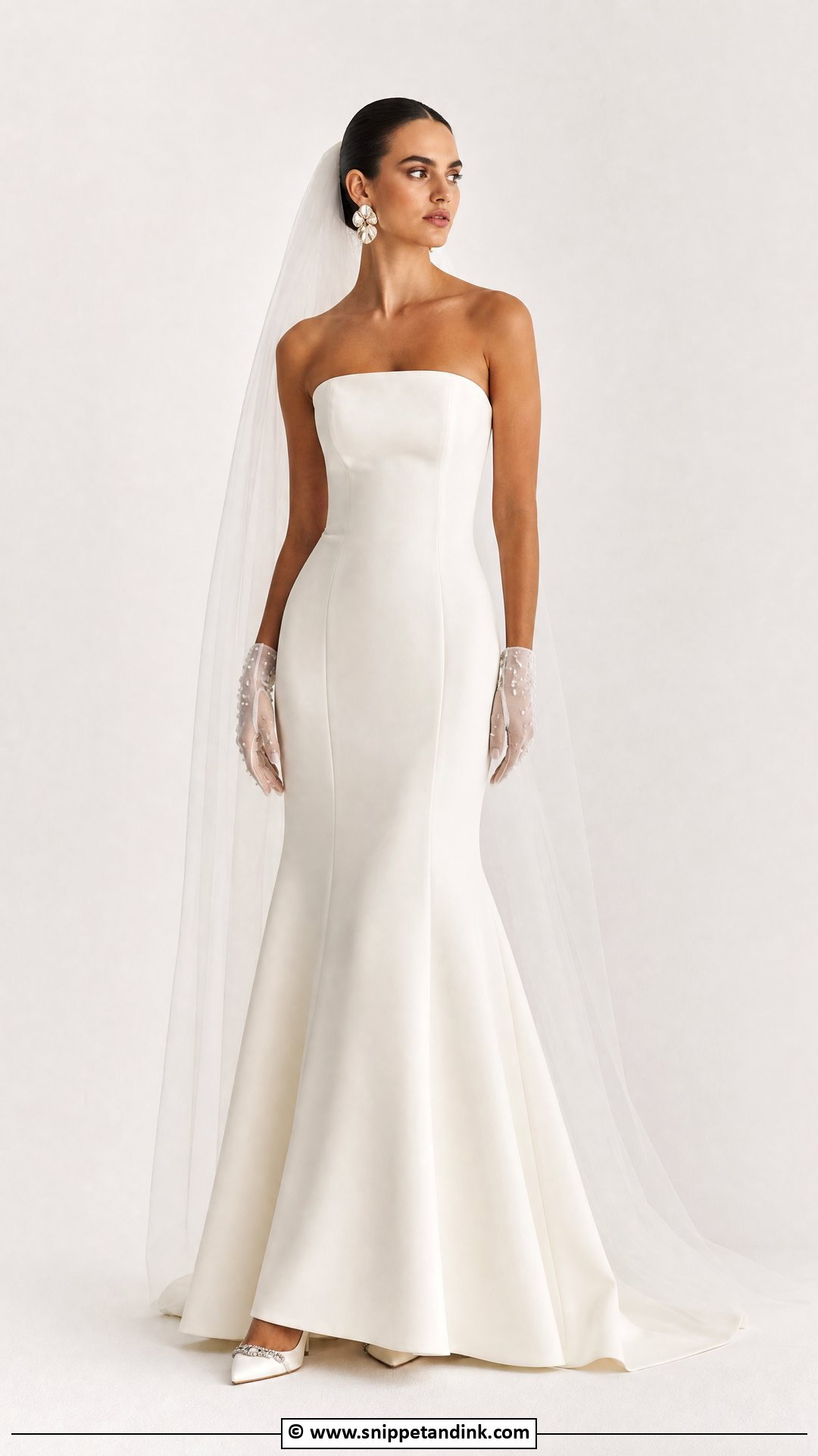 Minimalist Fit And Flare Wedding Dress - Snippet and Ink - 35 Fit and Flare Wedding Dress Ideas