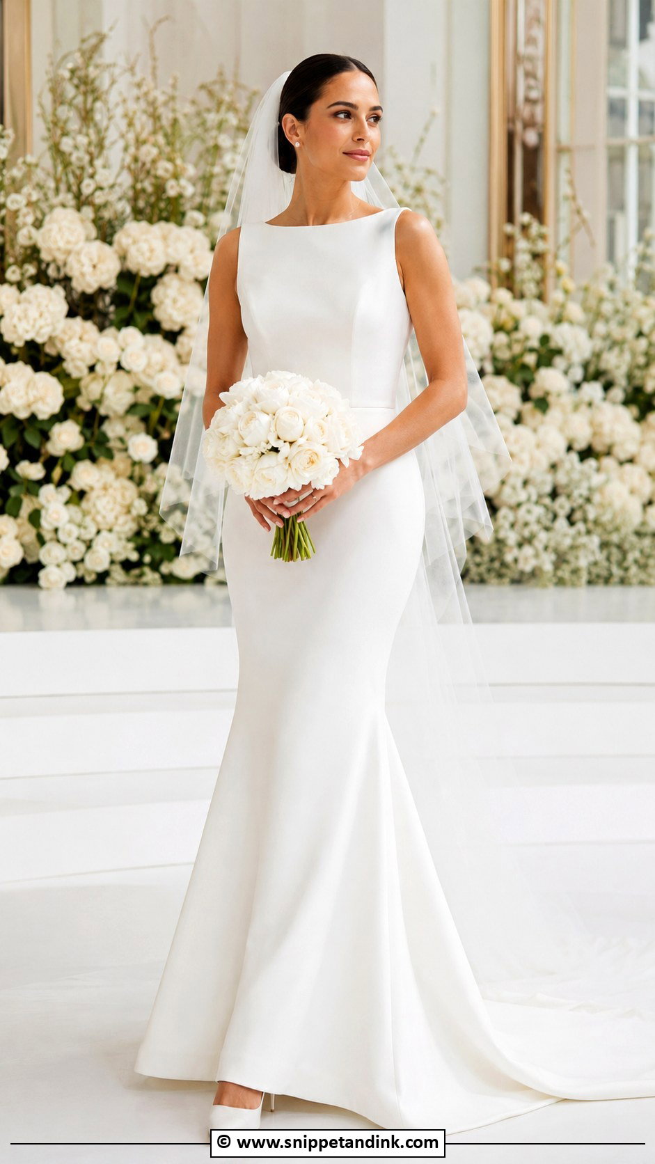 Minimalist Fit And Flare Wedding Dress - Snippet and Ink - 30 Minimalist Wedding Dresses