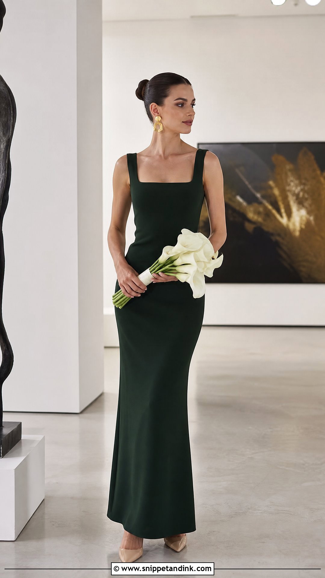 Minimalist Forest Green Wedding Dress - Snippet and Ink - 25 Forest Green Wedding Dress Ideas