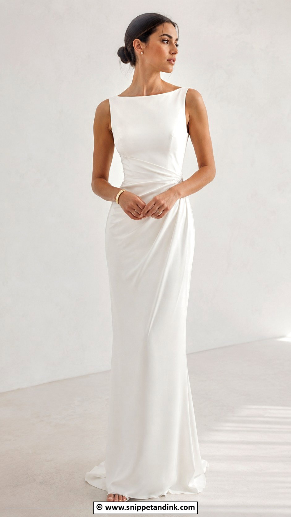 Minimalist Goddess Wedding Dress - Snippet and Ink - 25 Goddess Wedding Dress Ideas