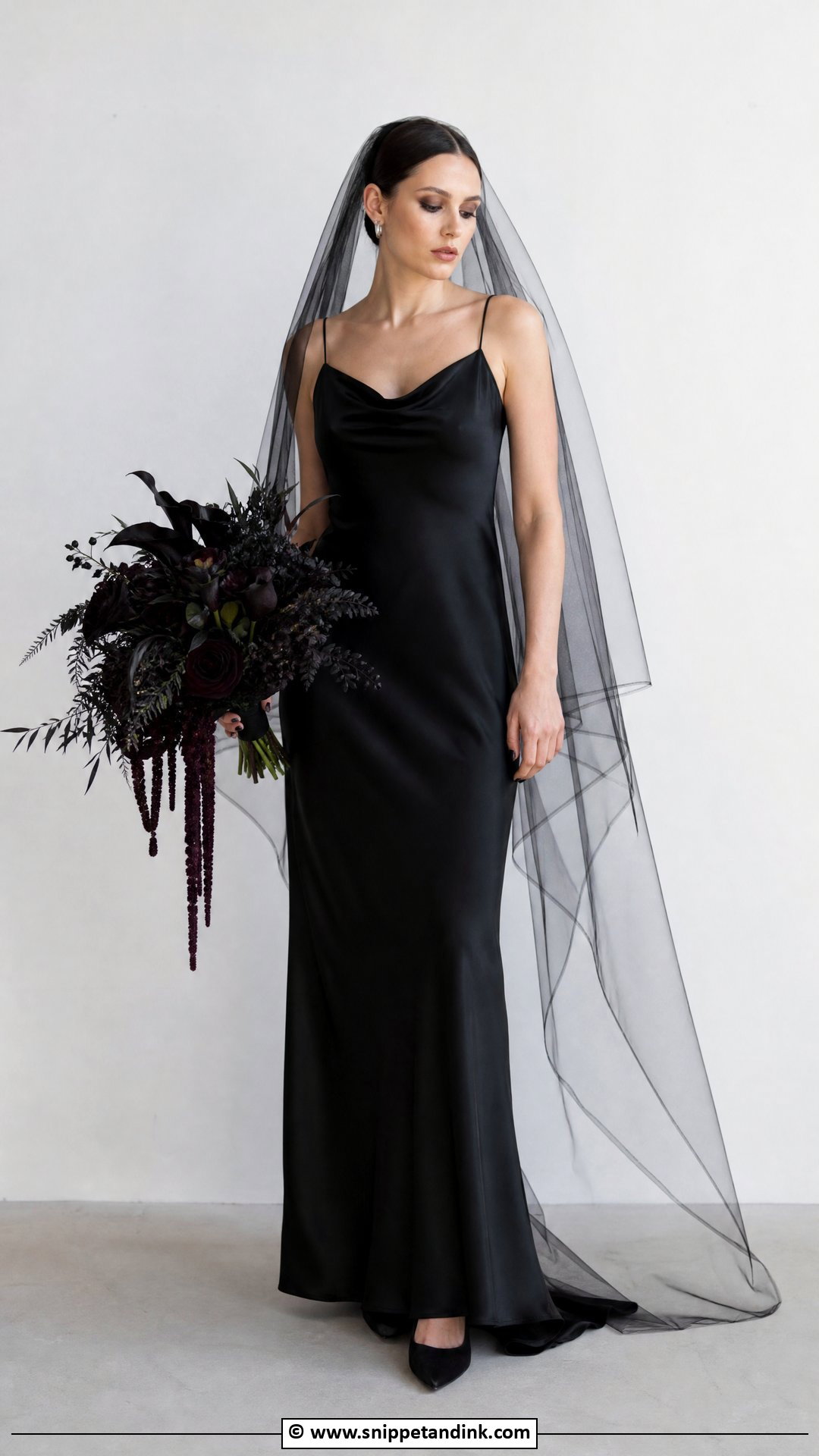 Minimalist Gothic Wedding Dress - Snippet and Ink - 35 Gothic Wedding Dress Ideas