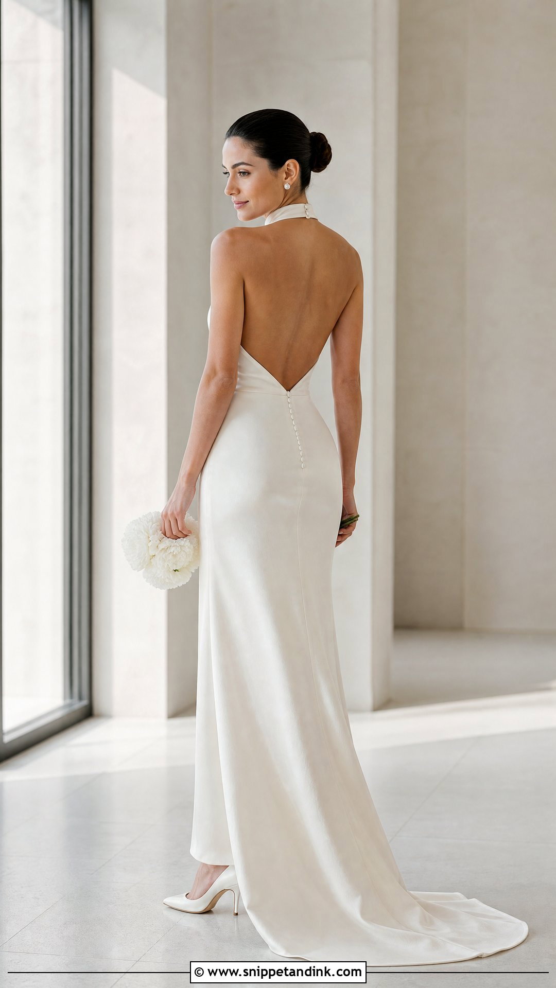 Minimalist Halter Wedding Gown - Snippet and Ink - 25 Halter Wedding Gown Ideas