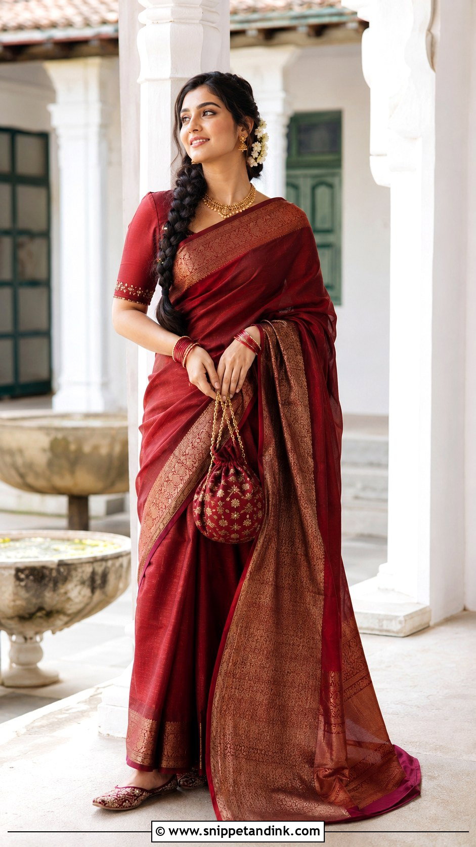 Minimalist Handloom Saree Bride - Snippet and Ink - 20 Minimalist Indian Bride Ideas