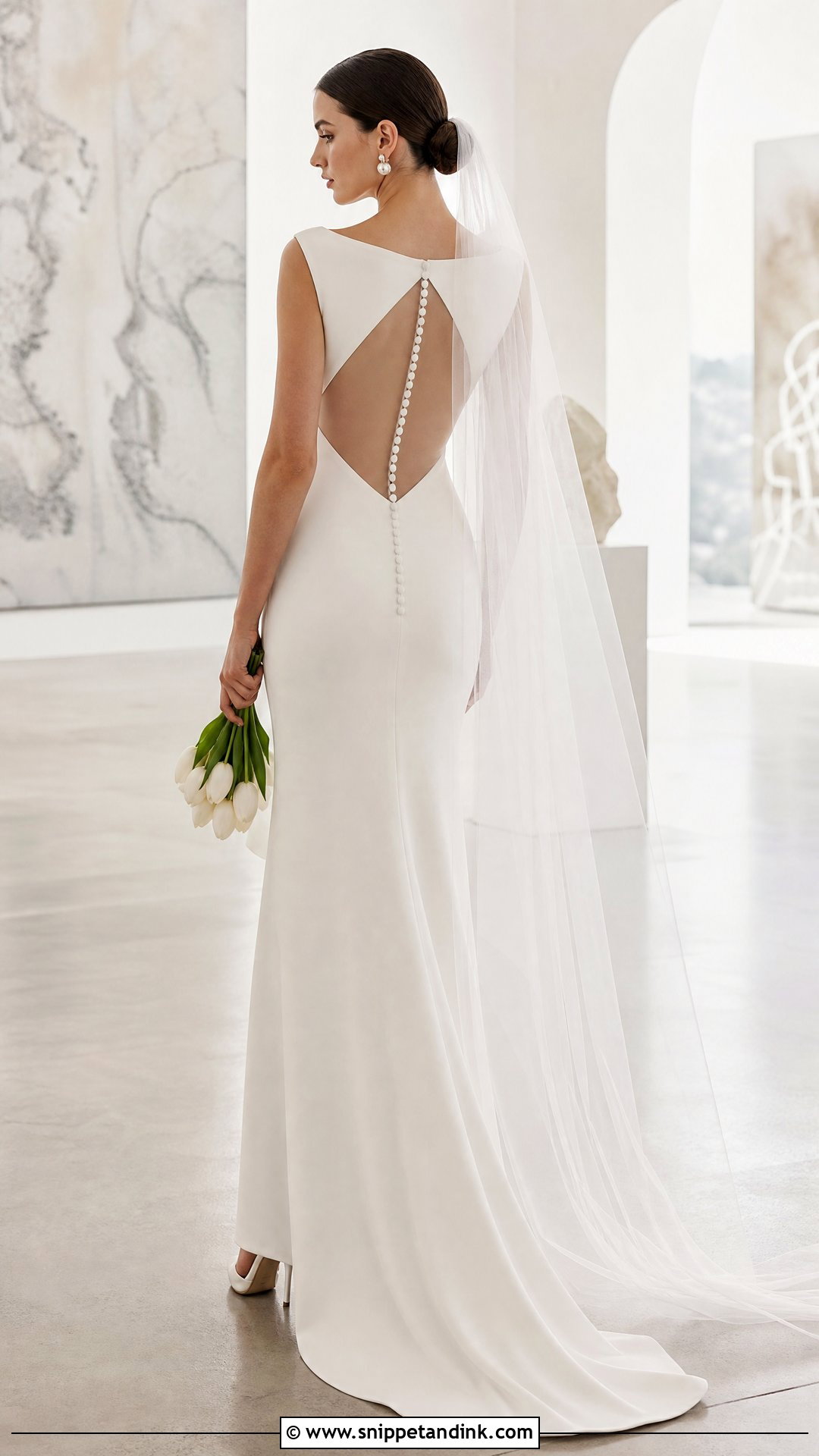 Minimalist Illusion Back Wedding Dress - Snippet and Ink - 20 Illusion Back Wedding Dress Ideas