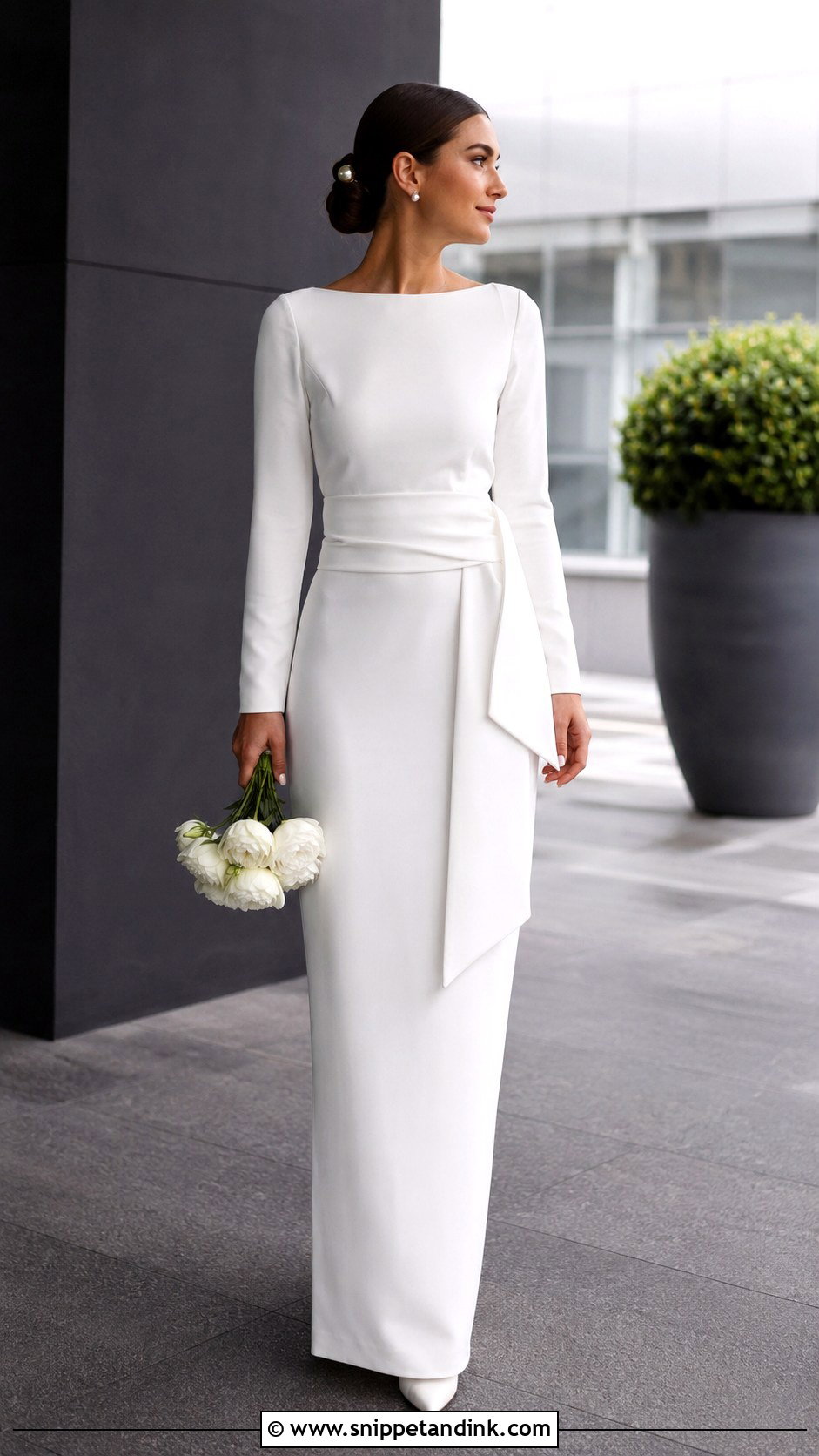 Minimalist Japanese Wedding Dress - Snippet and Ink - 20 Japanese Wedding Dresses