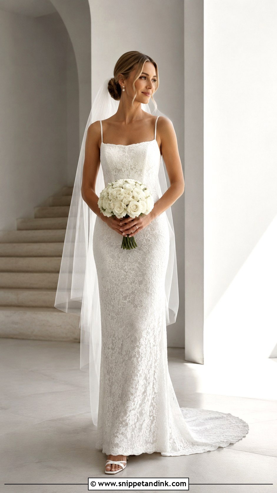 Minimalist Lace Wedding Dress - Snippet and Ink - 20 Beautiful Lace Styles for Wedding
