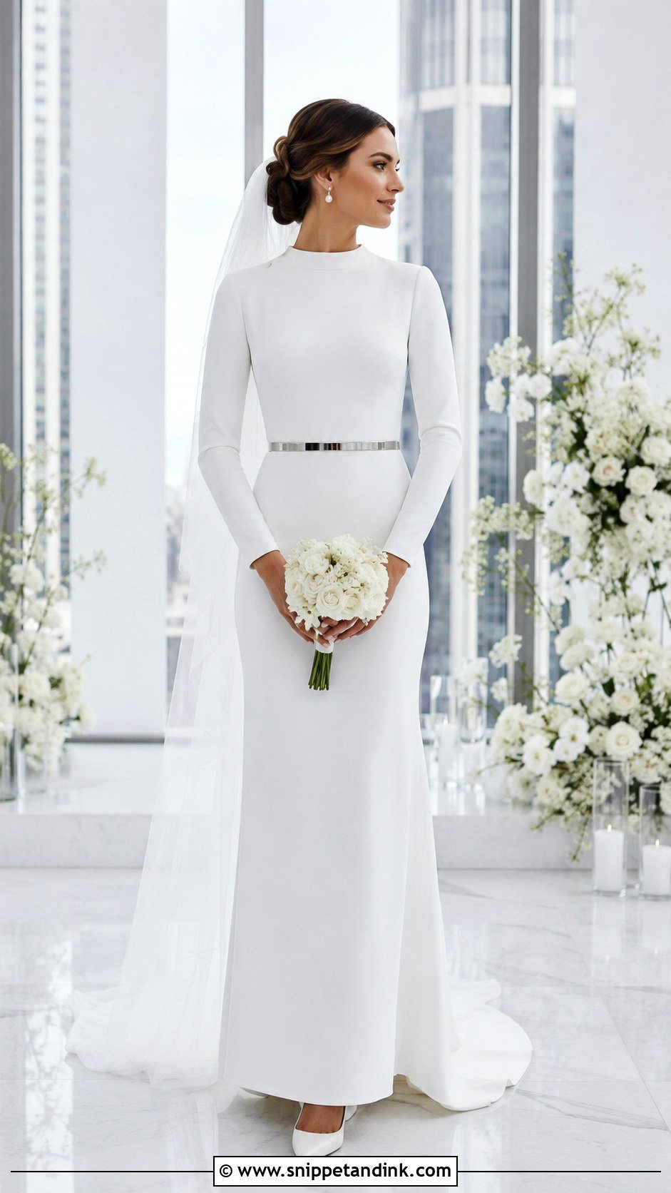 Minimalist Leia Wedding Dress - Snippet and Ink - 25 Star Wars Wedding Dress Ideas