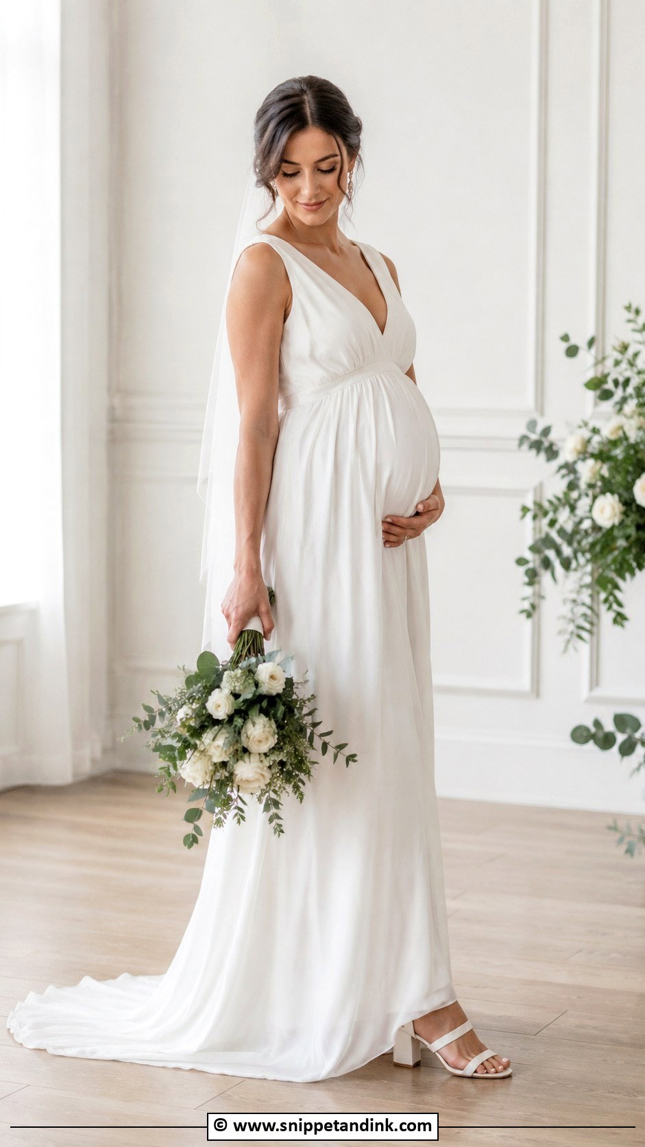 Minimalist Maternity Wedding Dress - Snippet and Ink - 30 Minimalist Wedding Dresses