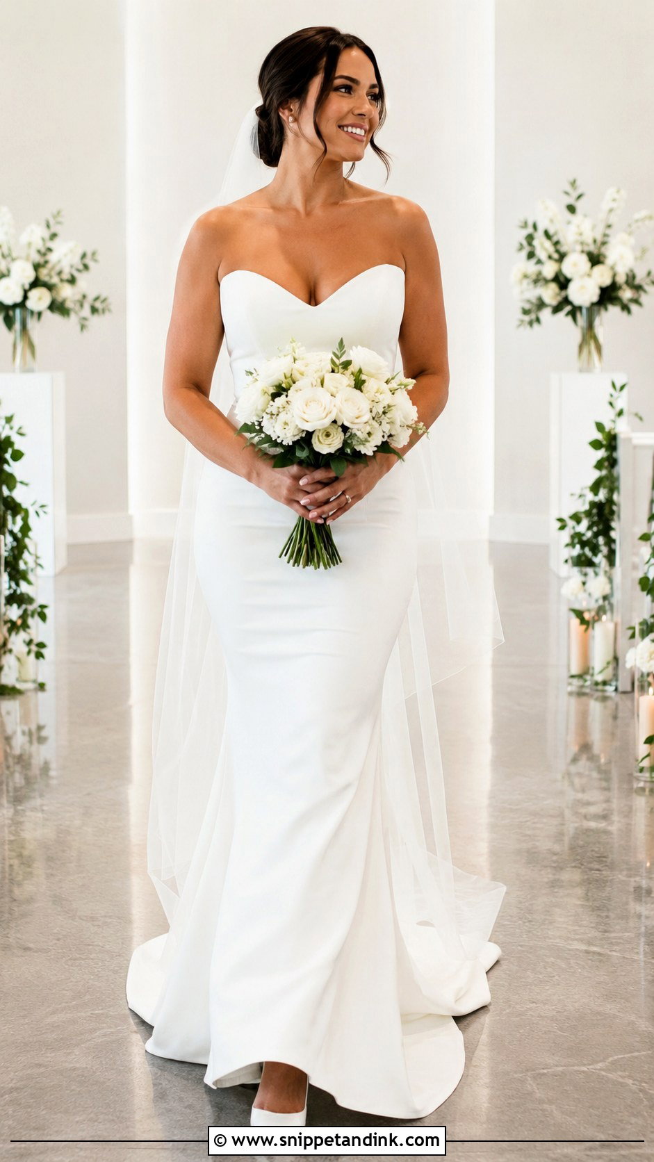 Minimalist Mermaid Bridal Gown - Snippet and Ink - 20 Minimalist Bridal Gown Ideas
