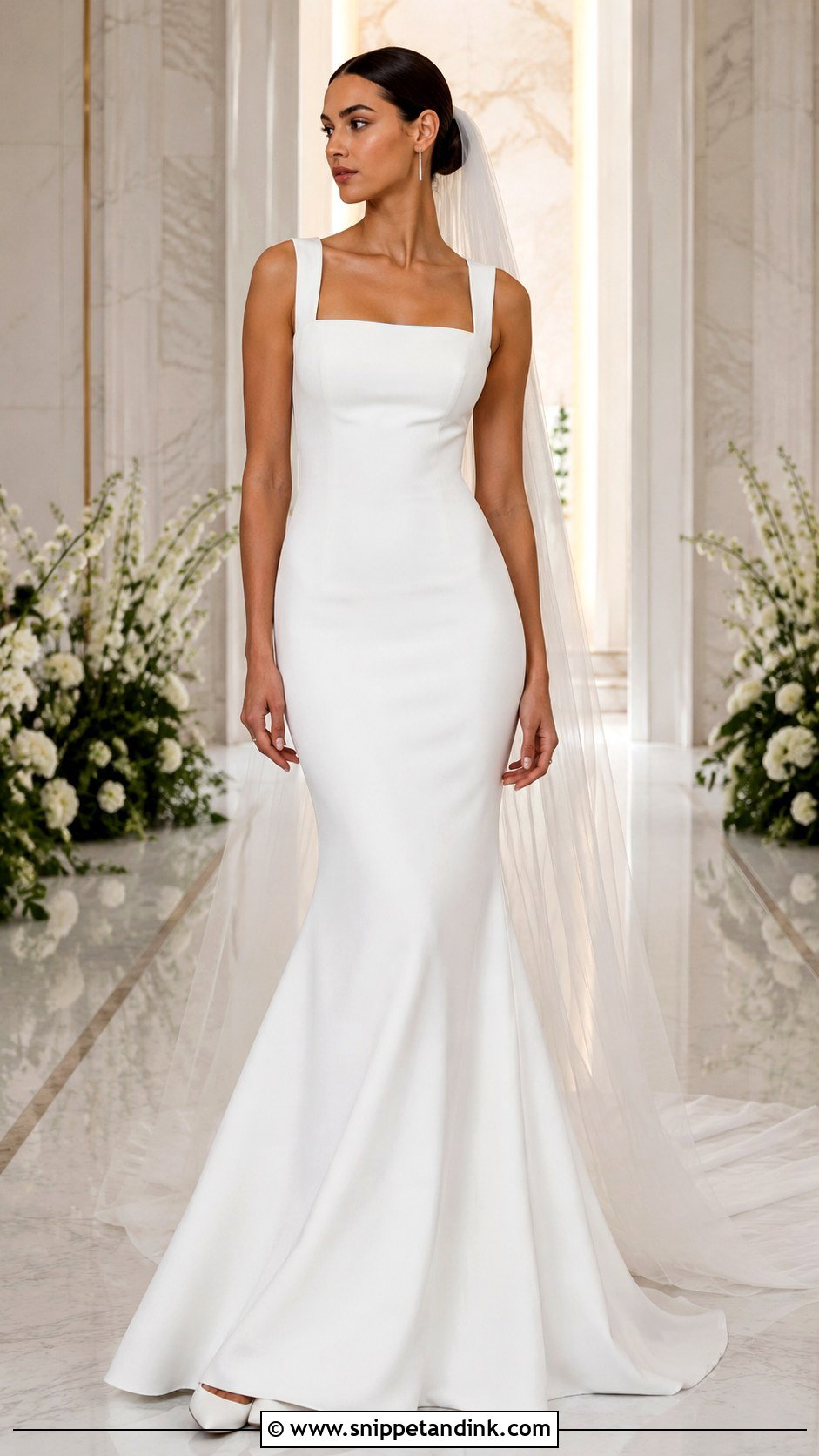 Minimalist Mermaid Wedding Dress - Snippet and Ink - 20 Modern Minimalist Wedding Dress Ideas