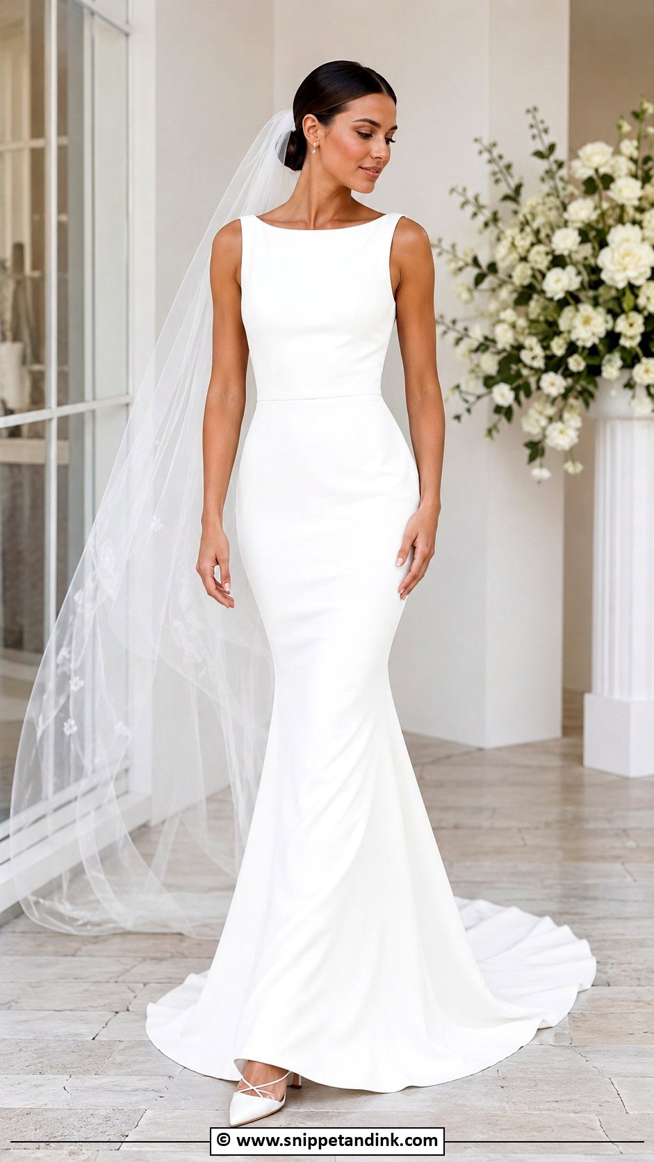 Minimalist Mermaid Wedding Dress - Snippet and Ink - 30 Minimalist Wedding Dresses