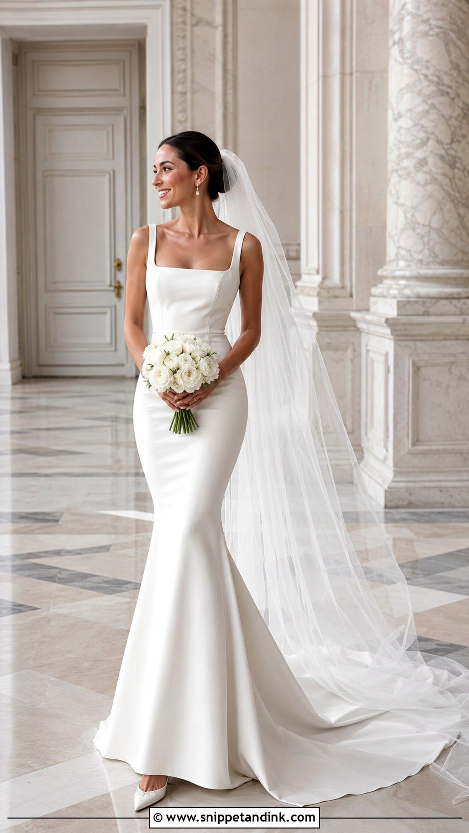 Minimalist Mermaid Wedding Gown - Snippet and Ink - 20 Modern Minimalist Wedding Gown Ideas