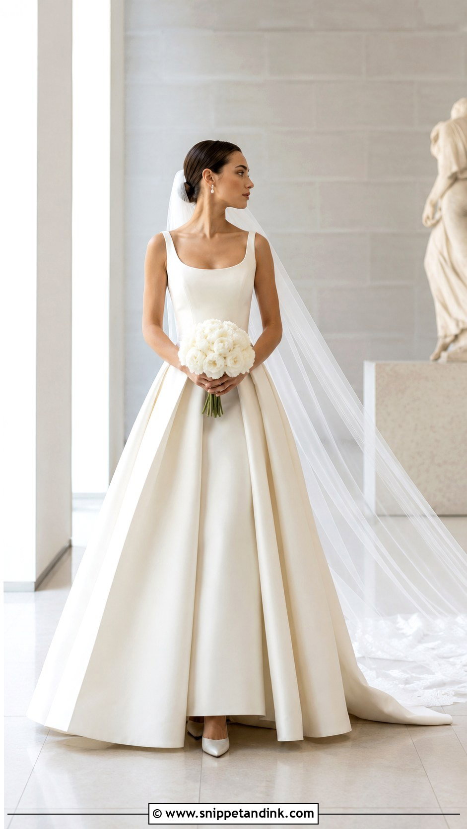 Minimalist Mikado Ball Gown Wedding Dress - Snippet and Ink - 20 Big Ball Gown Wedding Dress Ideas