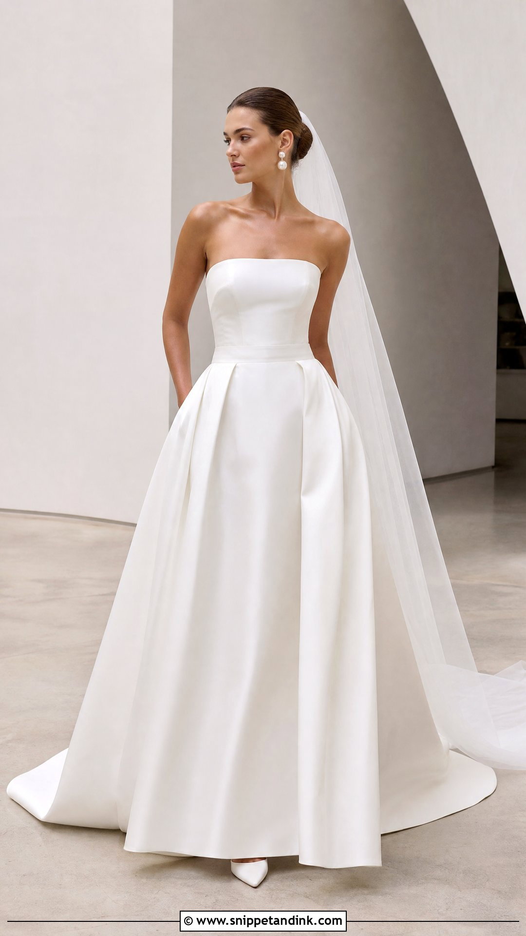 Minimalist Mikado Wedding Ballgown - Snippet and Ink - 20 Wedding Ballgown Ideas