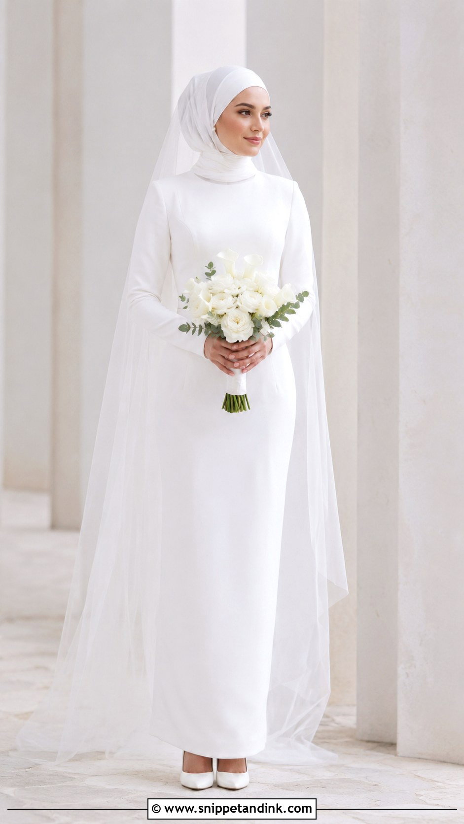Minimalist Muslim Wedding Dress - Snippet and Ink - 25 Simple Muslim Wedding Dress Ideas