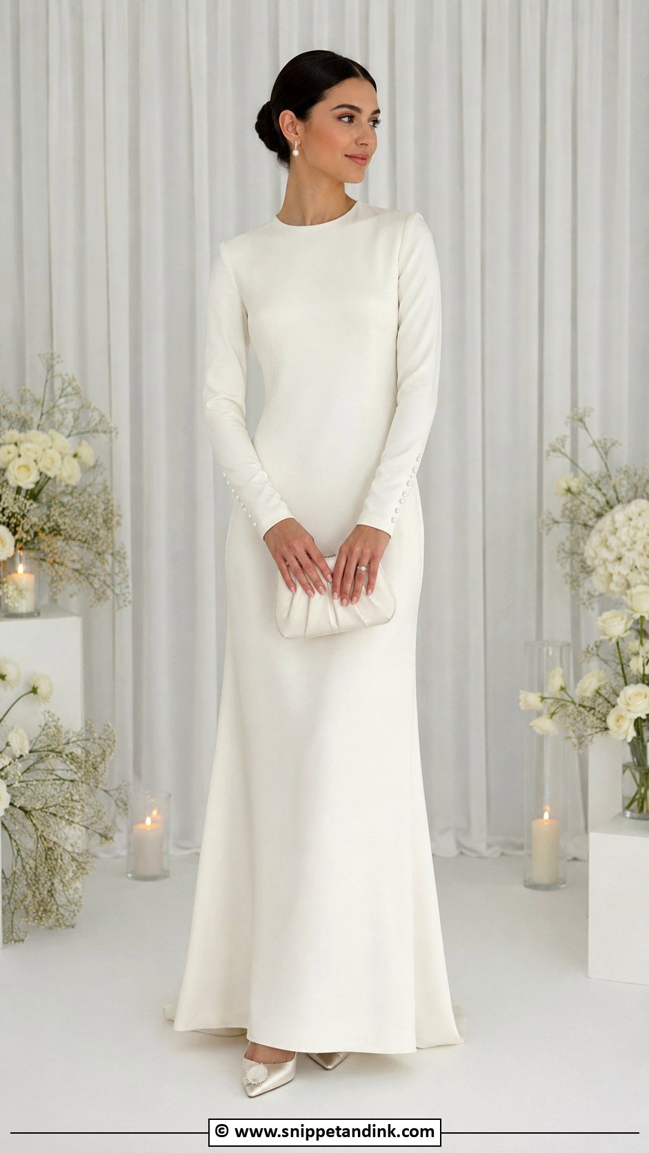Minimalist Nikah Wedding Dress - Snippet and Ink - 35 Nikah Dress Ideas