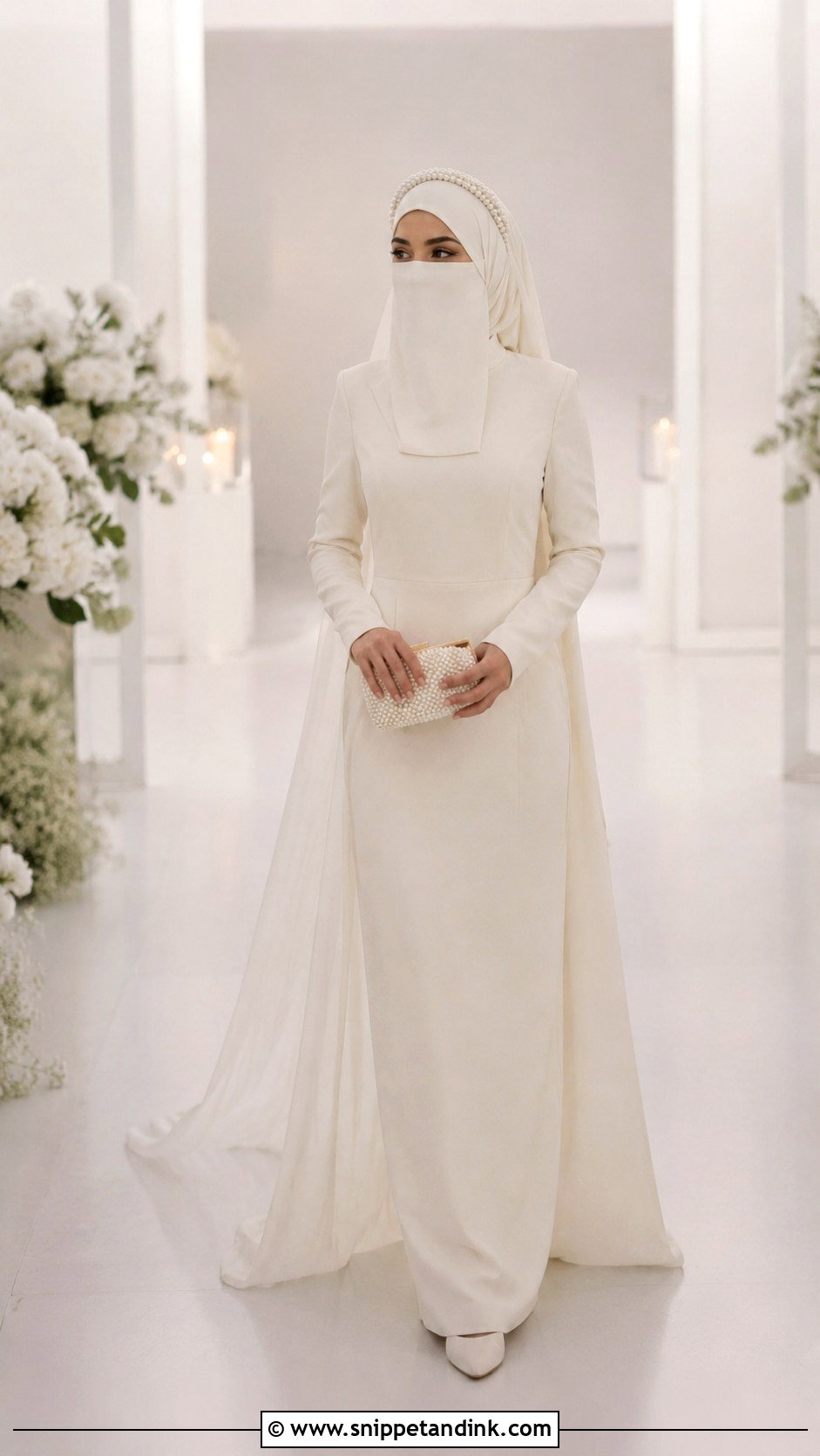 Minimalist Niqab Bride Dress - Snippet and Ink - 30 Niqab Bride Ideas