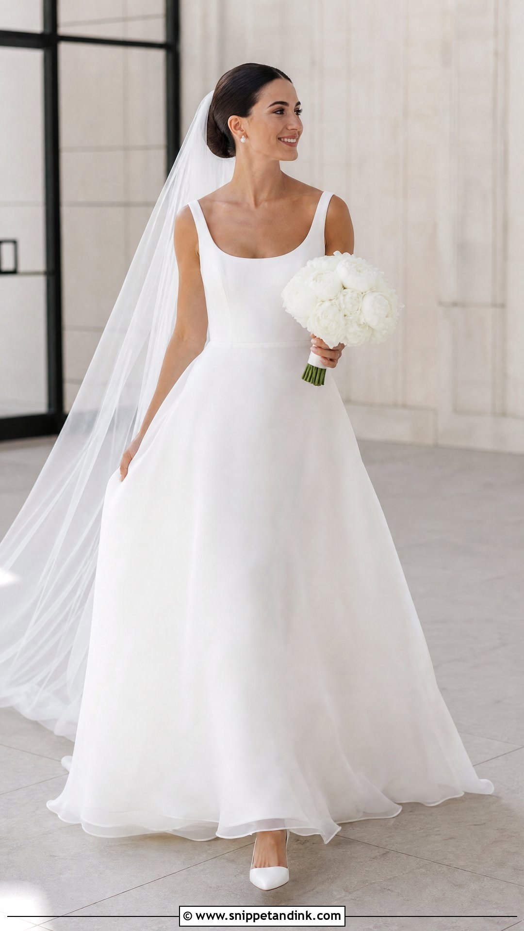 Minimalist Organza Wedding Gown - Snippet and Ink - 20 Organza Wedding Gown Ideas