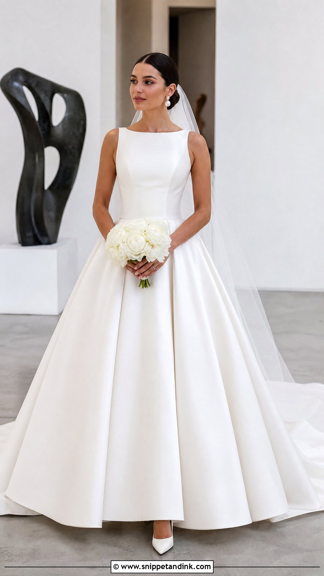 Minimalist Princess Cut Wedding Dress - Snippet and Ink - 20 Princess Cut Wedding Dress Ideas