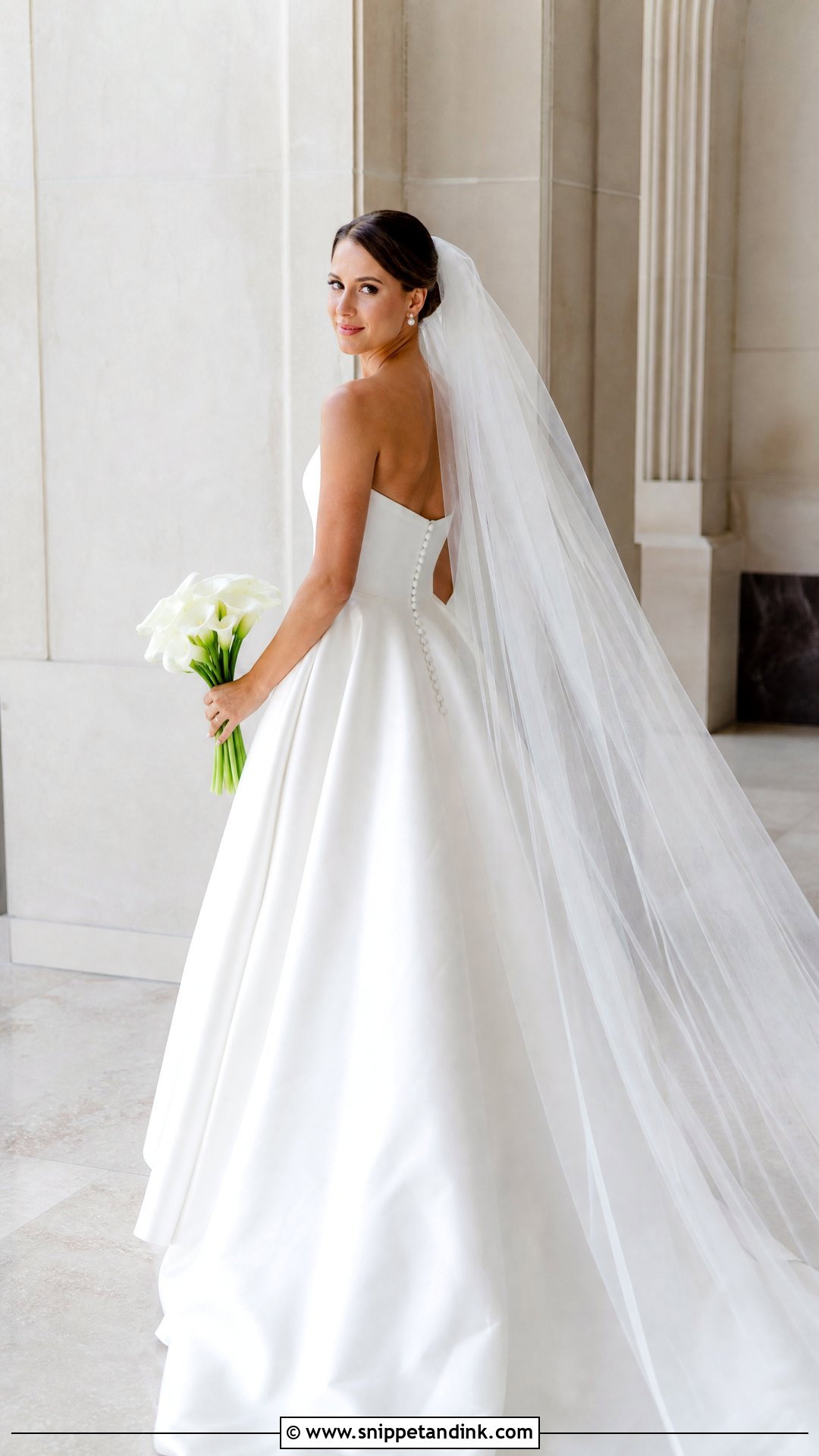 Minimalist Princess Satin Wedding Dress - Snippet and Ink - 20 Princess Satin Wedding Dresses