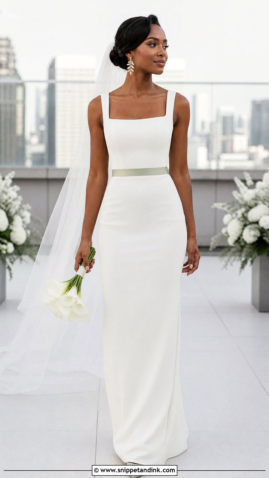 Minimalist Princess Tiana Crepe Dress - Snippet and Ink - 20 Princess Tiana Wedding Dress Ideas
