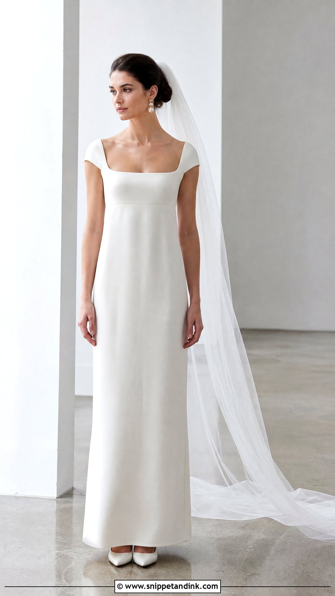 Minimalist Regency Wedding Dress - Snippet and Ink - 20 Regency Inspired Wedding Dress Ideas