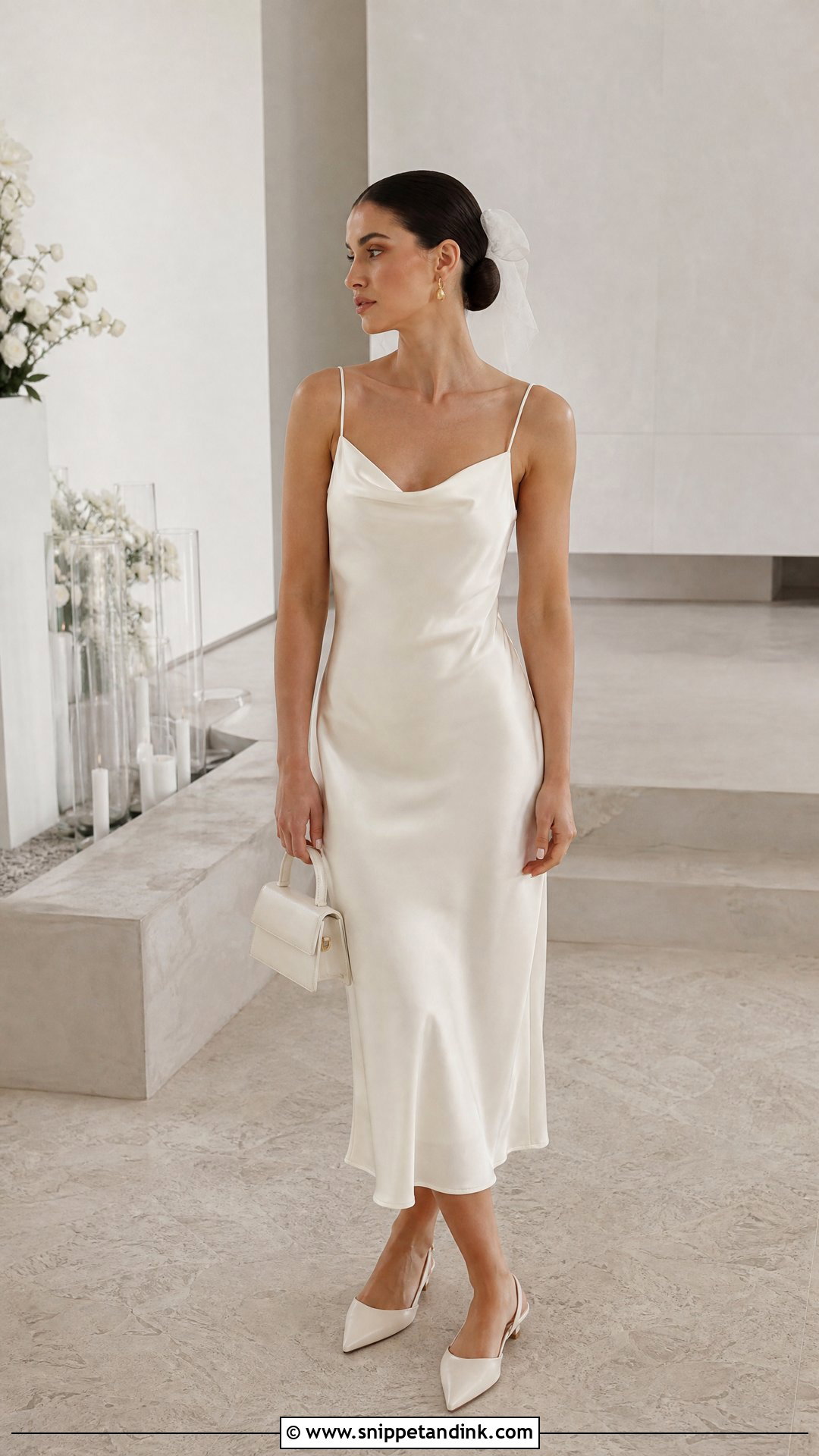 Minimalist Reluctant Bride Slip Dress - Snippet and Ink - 20 Reluctant Bride Ideas