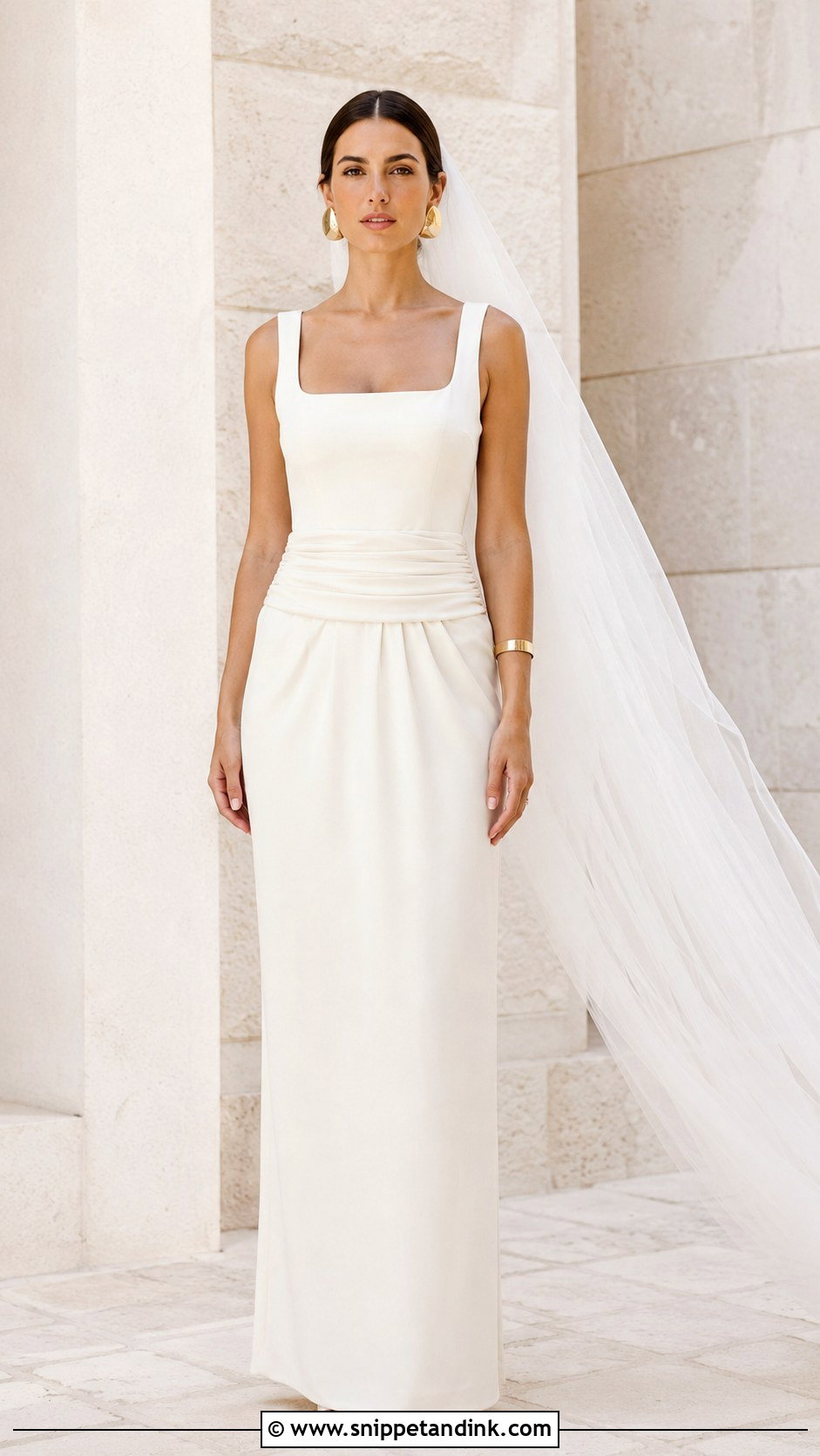 Minimalist Roman Wedding Dress - Snippet and Ink - 20 Roman Wedding Dress Ideas