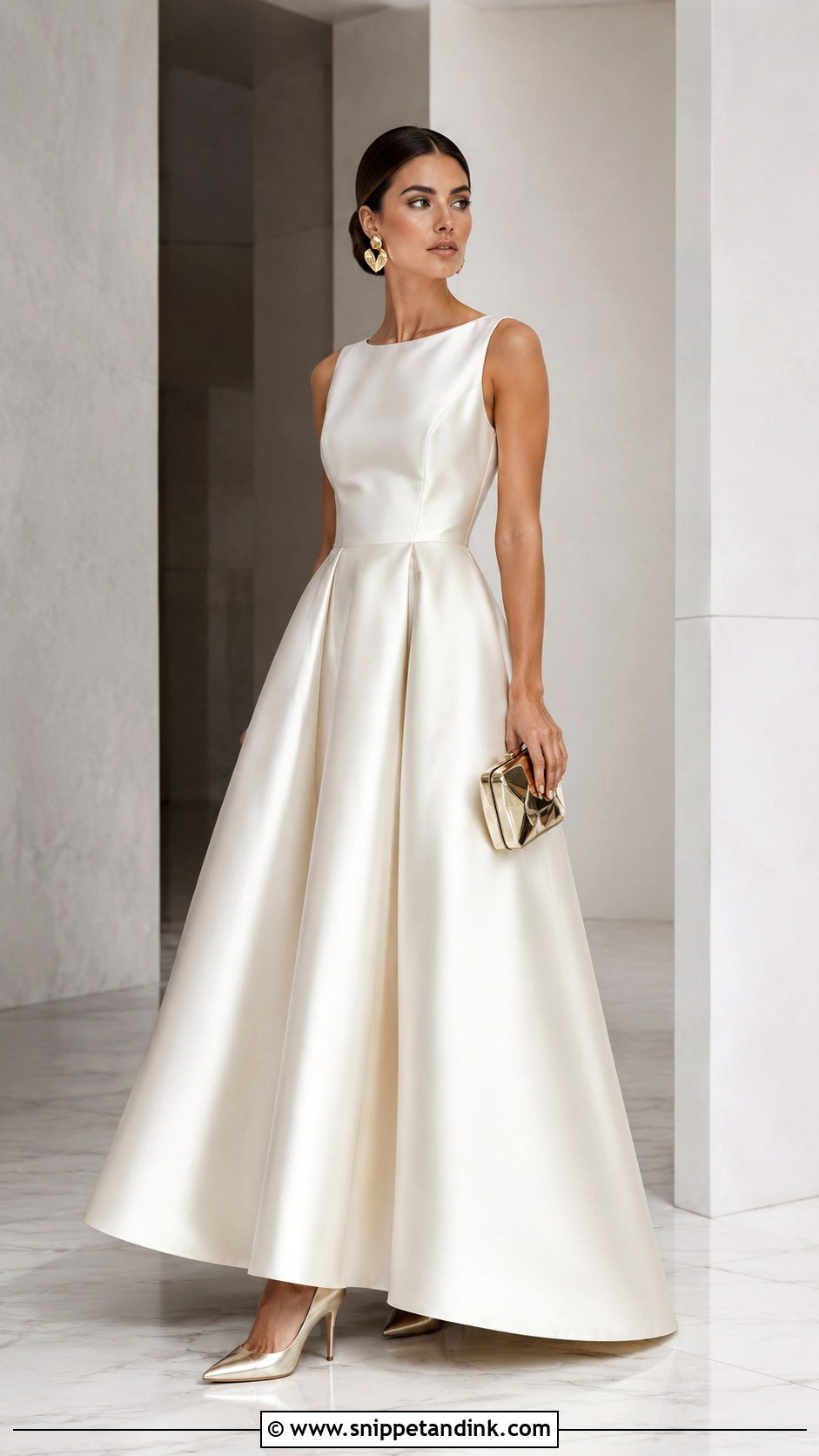 Minimalist Satin Ball Gown - Snippet and Ink - 25 Satin Ball Gown Ideas