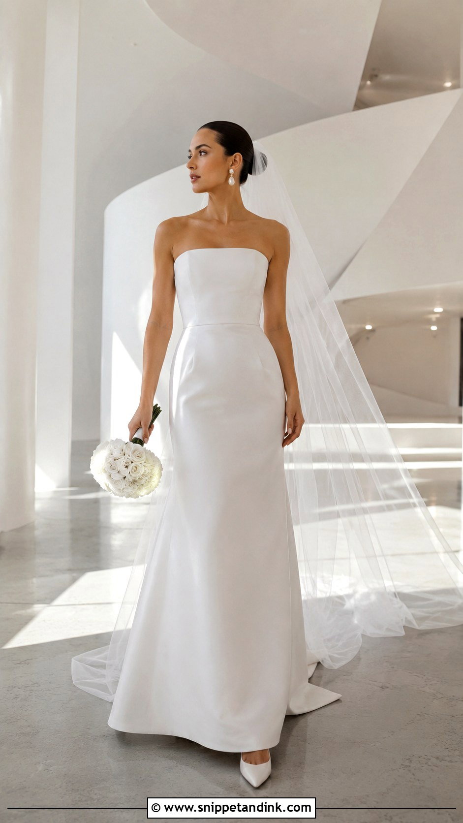 Minimalist Satin Bridal Gown - Snippet and Ink - 20 2024 Bridal Gowns