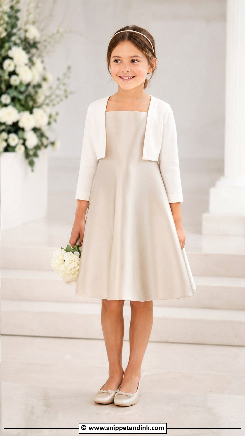 Minimalist Satin Dress - Snippet and Ink - 30 Kids Designer Dresses for Wedding