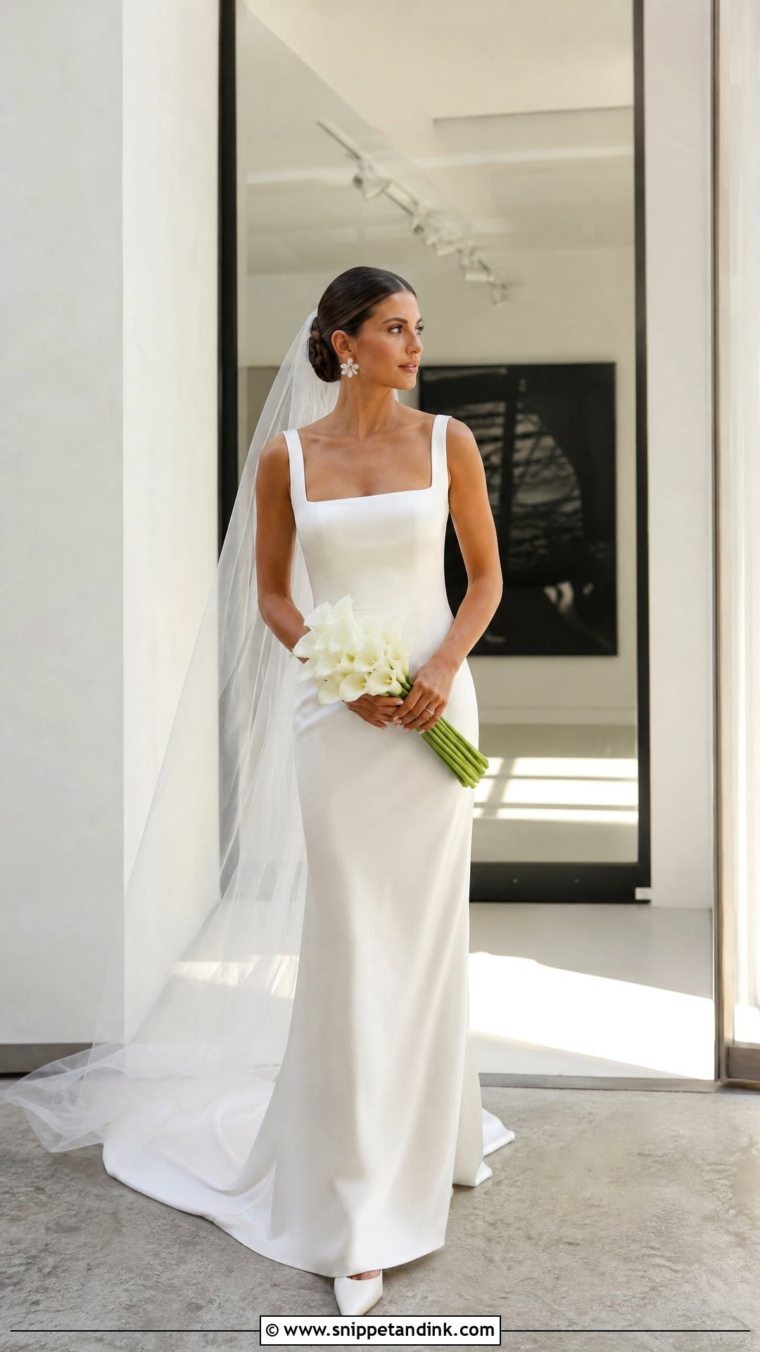 Minimalist Satin Fitted Wedding Dress - Snippet and Ink - 20 Satin Fitted Wedding Dress Ideas