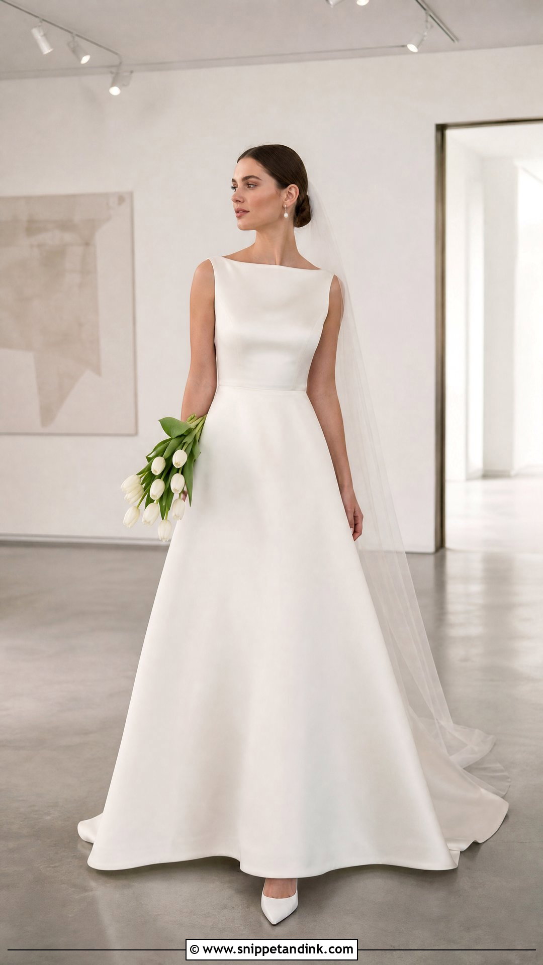 Minimalist Satin Nordic Wedding Dress - Snippet and Ink - 25 Nordic Wedding Dress Ideas