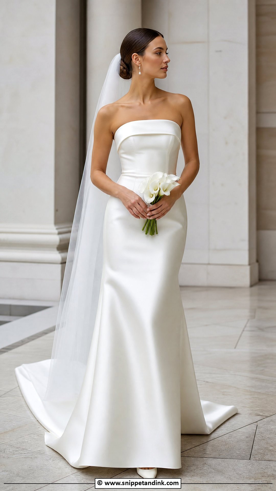 Minimalist Satin Wedding Dress - Snippet and Ink - 35 Classic Wedding Dress Ideas
