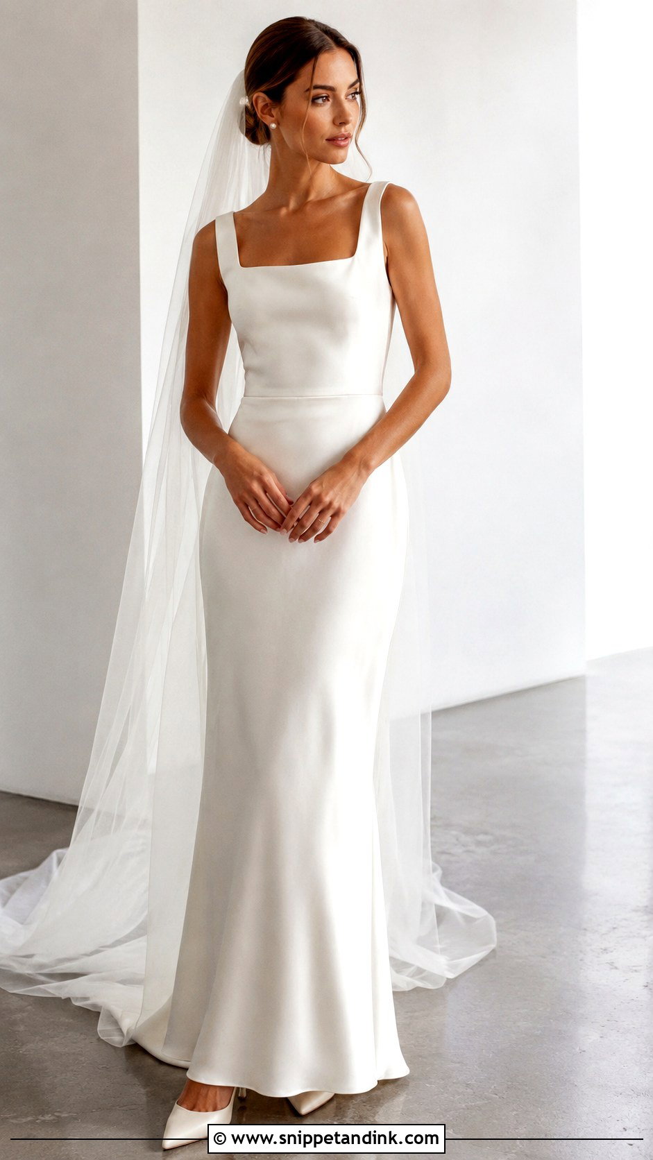 Minimalist Satin Wedding Dress - Snippet and Ink - 30 Wedding Dresses Aesthetic