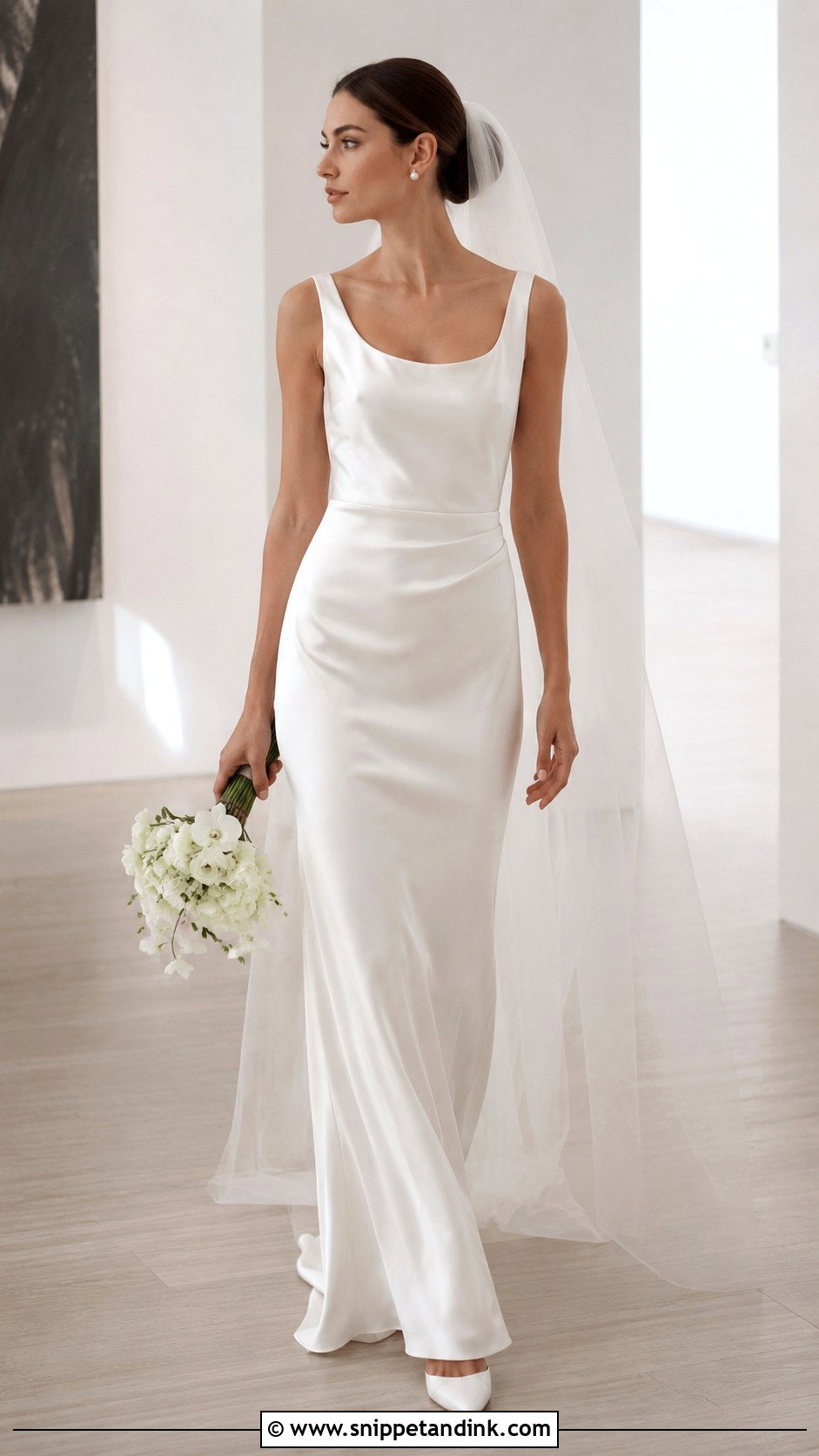 Minimalist Satin Wedding Dress - Snippet and Ink - 25 Modern Wedding Dress Ideas