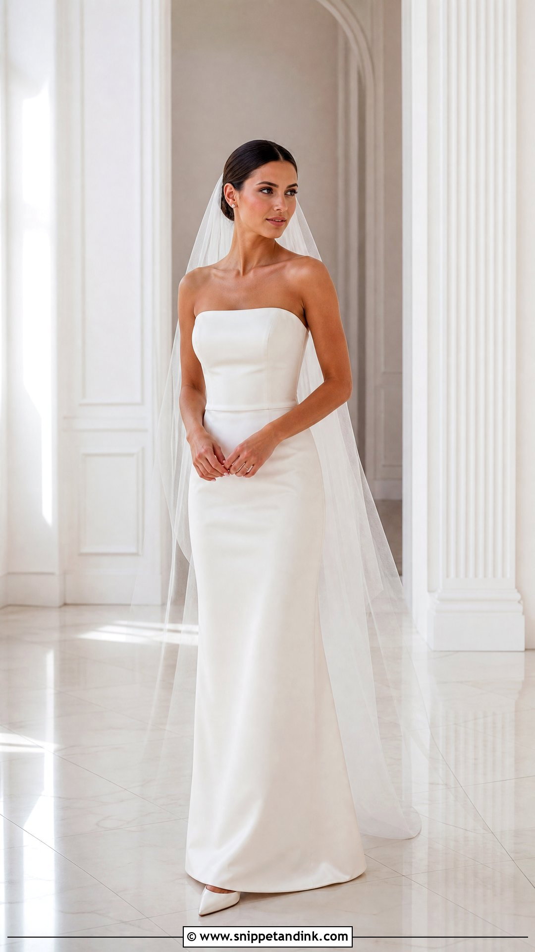 Minimalist Satin Wedding Dress - Snippet and Ink - 25 Satin Bridal Gowns