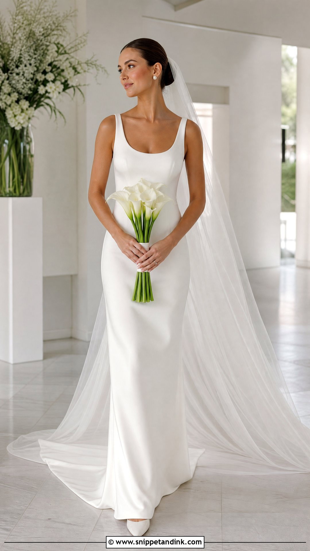 Minimalist Satin Wedding Gown - Snippet and Ink - 20 Wedding Gown Aesthetic Ideas