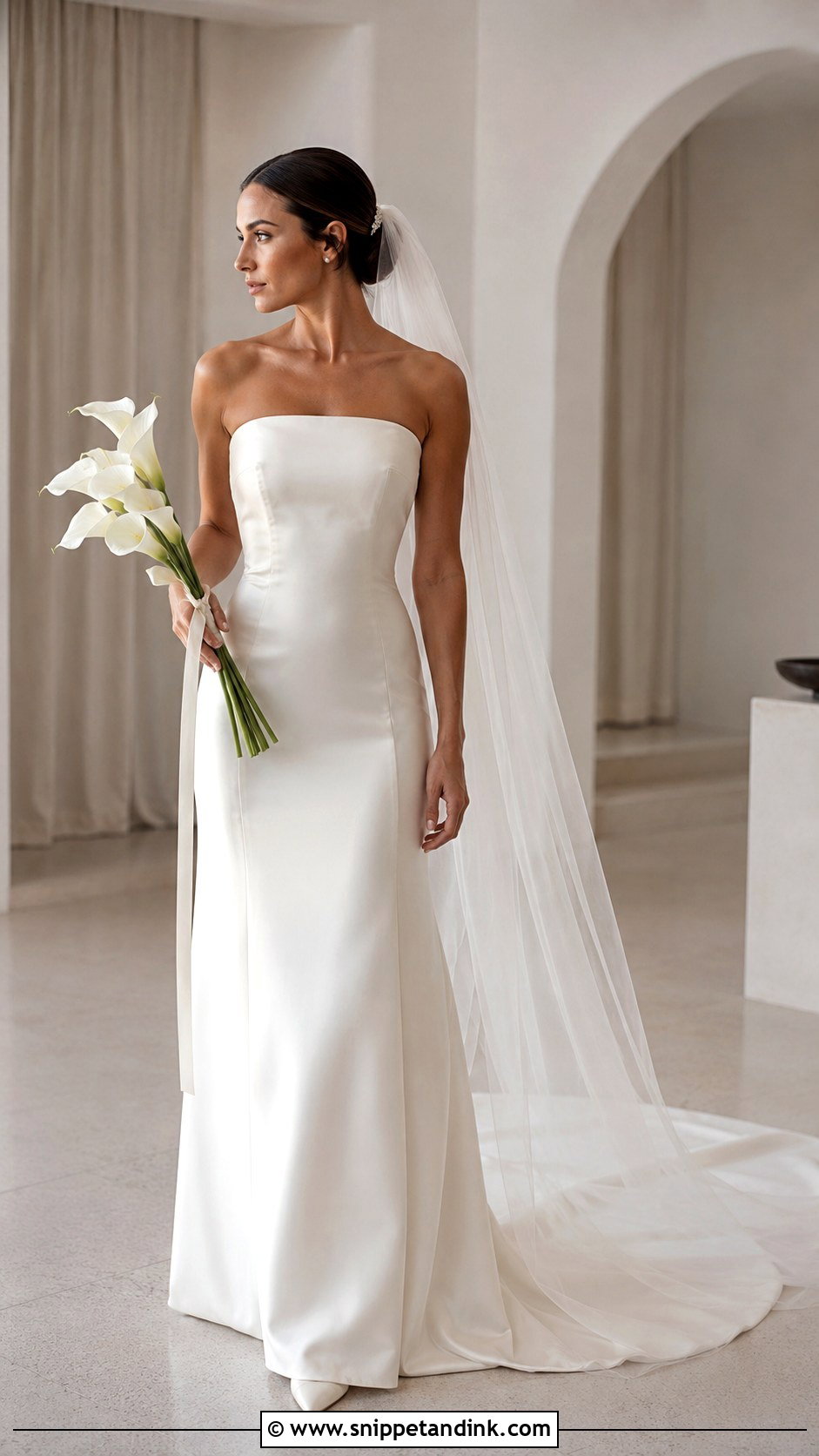 Minimalist Satin Wedding Gown - Snippet and Ink - 30 Satin Wedding Gown Ideas