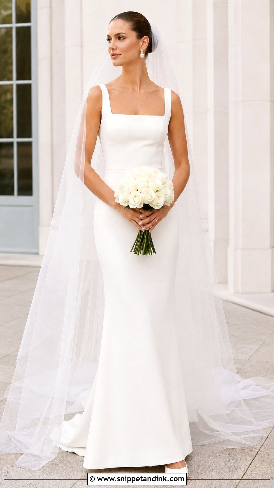 Minimalist Sheath Bridal Dress - Snippet and Ink - 20 Beautiful Bridal Dresses