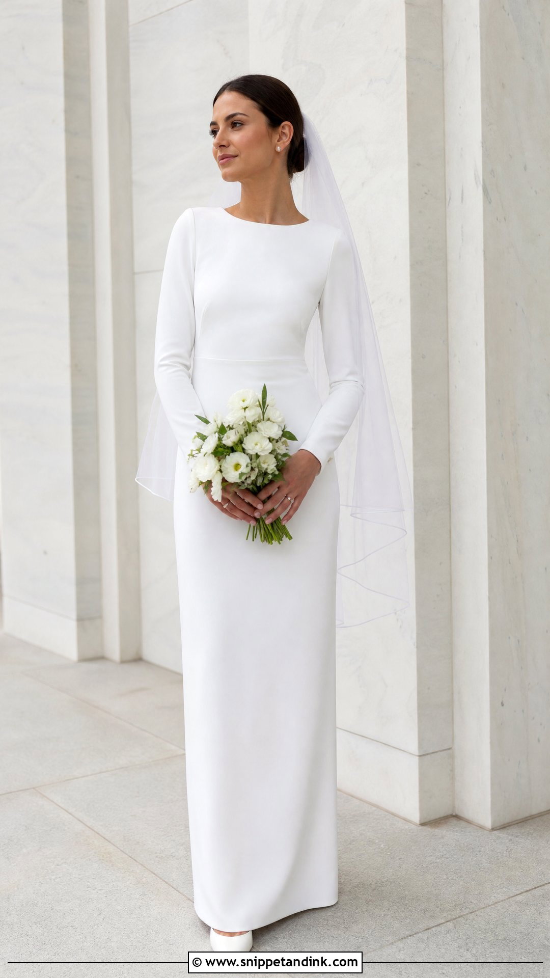 Minimalist Sheath Temple Wedding Dress - Snippet and Ink - 20 Temple Wedding Dresses