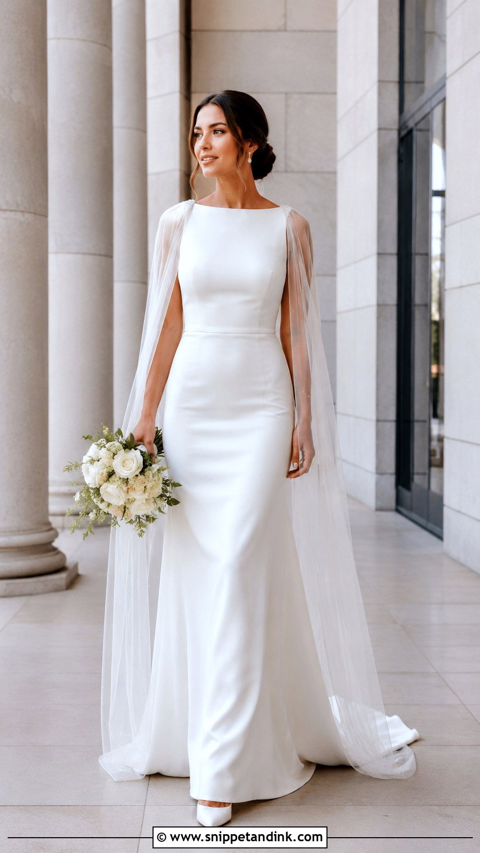 Minimalist Sheath Wedding Dress - Snippet and Ink - 20 Korean Style Wedding Dresses