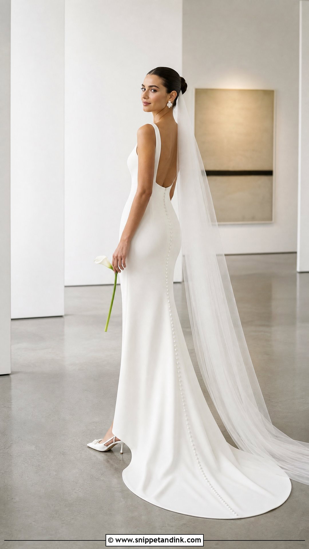 Minimalist Sheath Wedding Dress - Snippet and Ink - 20 Wedding Bridal Dress Ideas