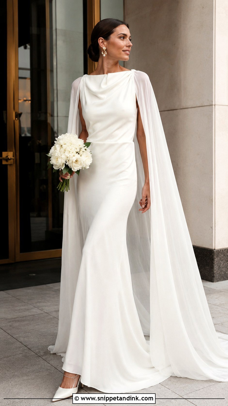 Minimalist Silk Autumn Wedding Dress - Snippet and Ink - 20 Autumn Wedding Dress the Bride Ideas