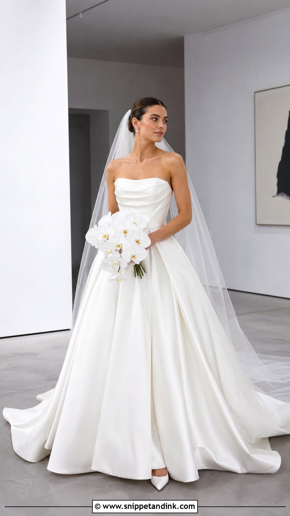 Minimalist Silk Ball Gown Wedding Dress - Snippet and Ink - 20 Ball Wedding Dress Ideas