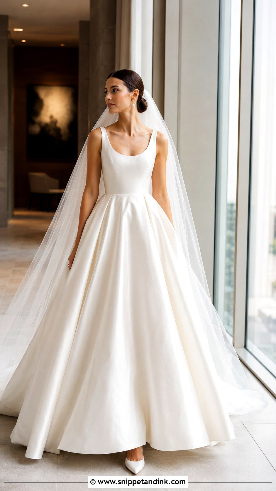 Minimalist Silk Ball Gown Wedding Dress - Snippet and Ink - 20 Ball Gown Wedding Dress Princess Ideas
