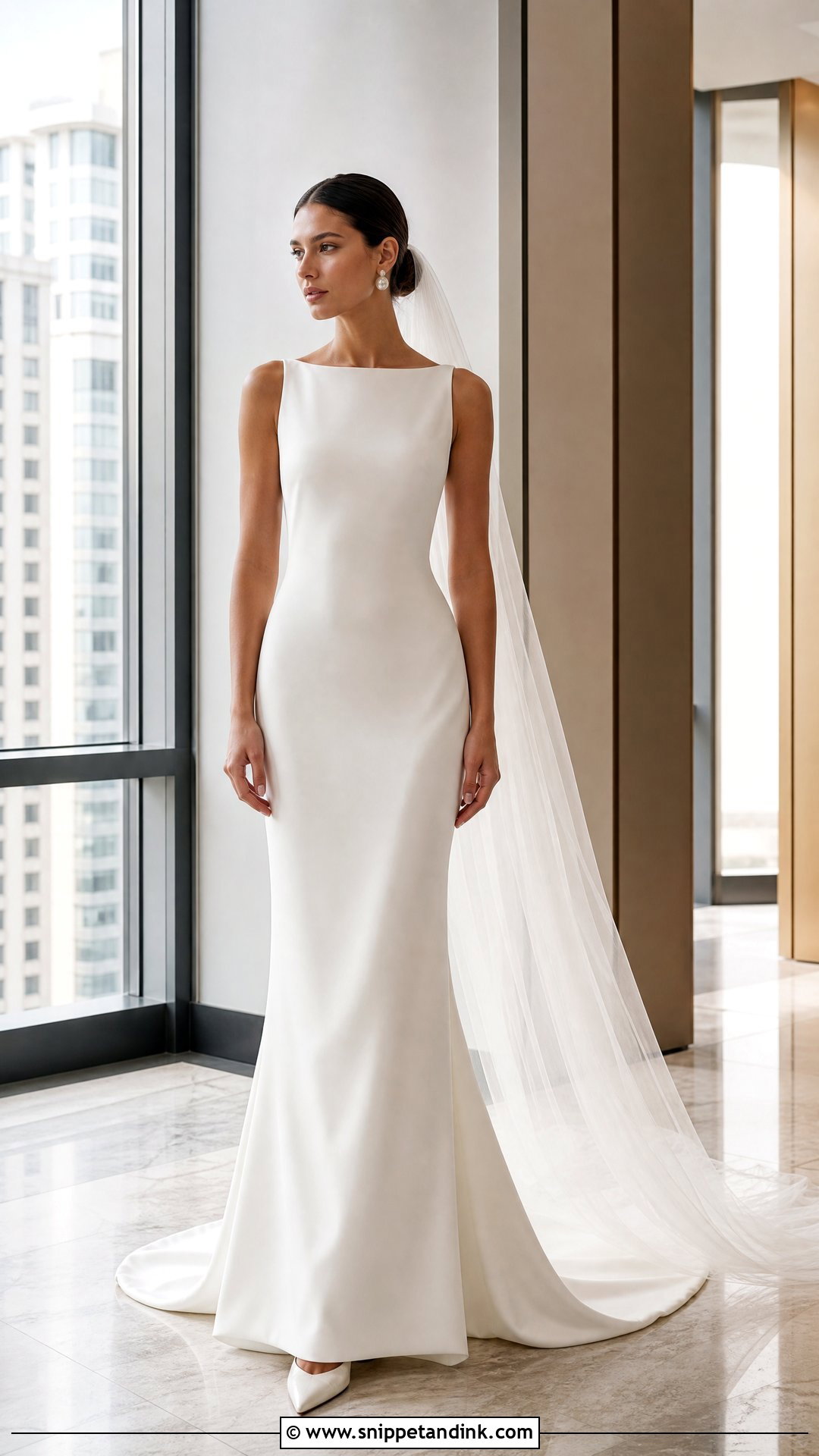 Minimalist Silk Column Gown - Snippet and Ink - 20 Vogue Bridal Ideas